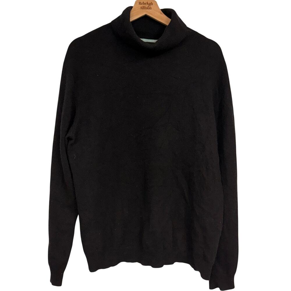 VTG Celeste 100% Cashmere Black Turtleneck Sweater Women's SZ XL Classic EUC